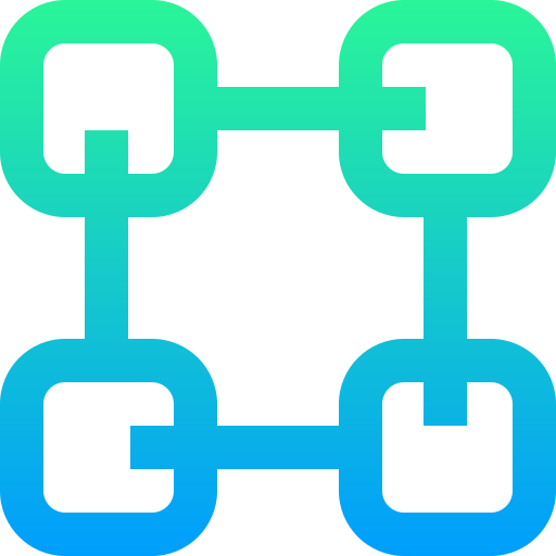 cadena de bloques Super Basic Straight Gradient icono