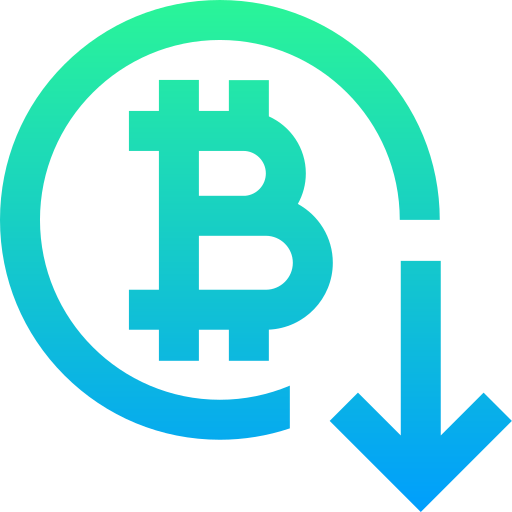 bitcoin Super Basic Straight Gradient icono