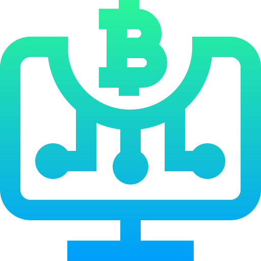 bitcoin Super Basic Straight Gradient icono