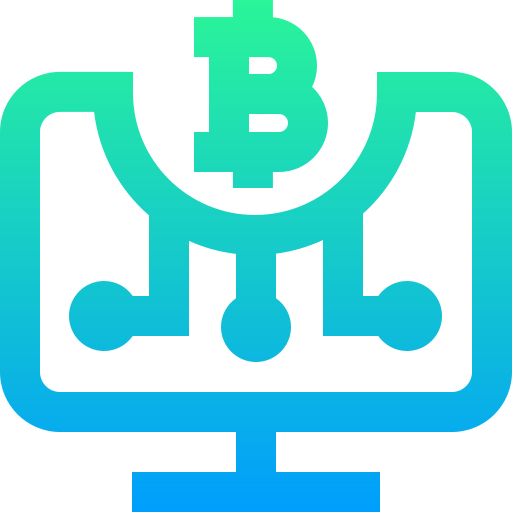 Bitcoin Super Basic Straight Gradient icon