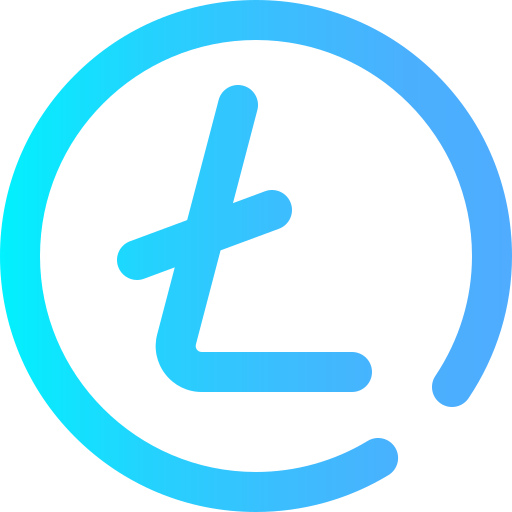 Litecoin Super Basic Omission Gradient icon