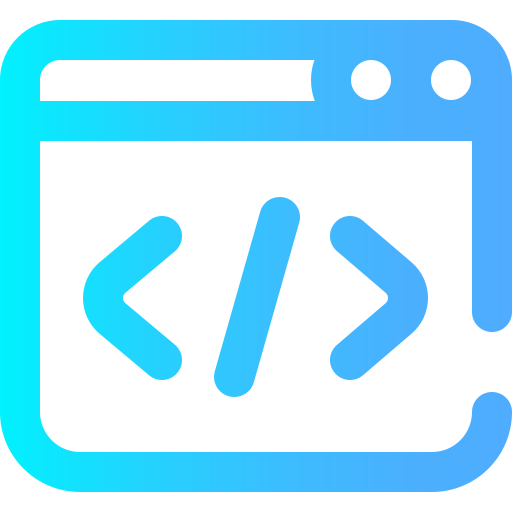 Coding Super Basic Omission Gradient icon