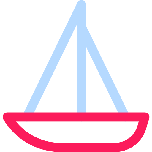 segelboot Basic Rounded Lineal Color icon