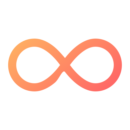 Infinity Generic gradient outline icon