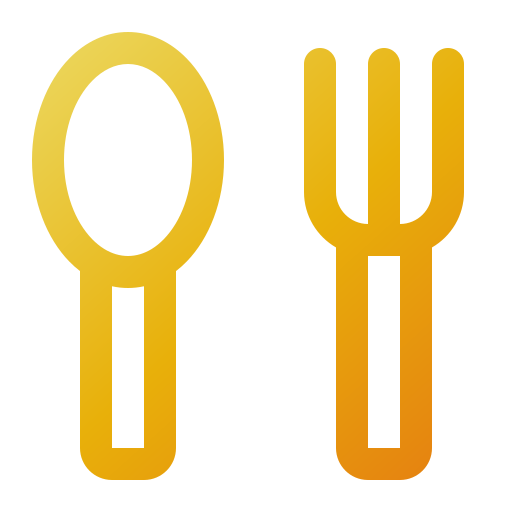 cuchara y tenedor Generic gradient outline icono