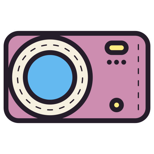 cámara de bolsillo Generic color lineal-color icono