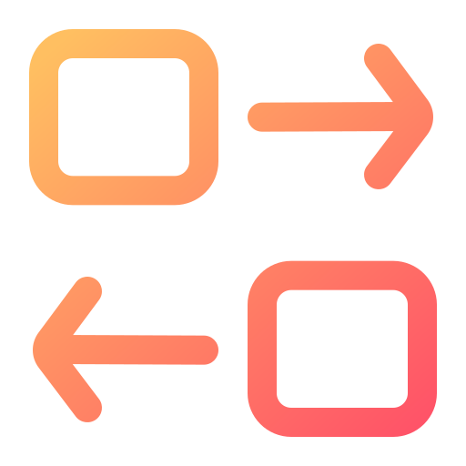 bestandsoverdracht Generic gradient outline icoon