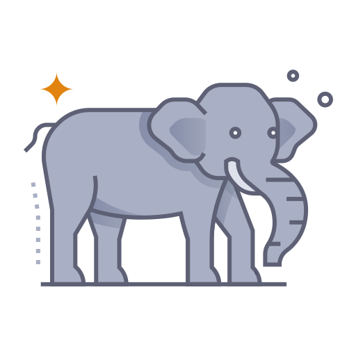 elefante Generic gradient lineal-color icona