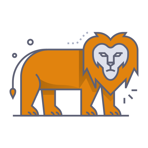 Lion Generic gradient lineal-color icon