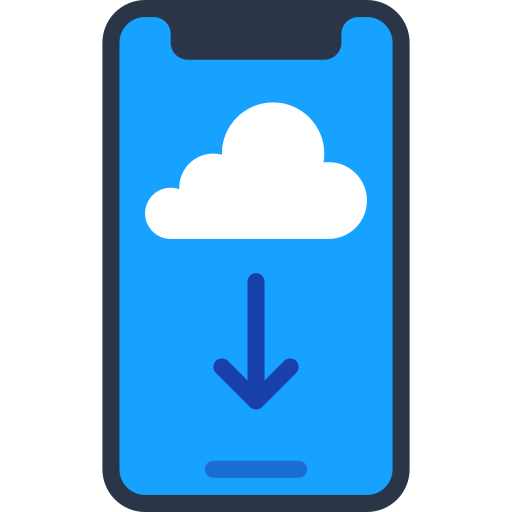 Cloud download Juicy Fish Flat icon
