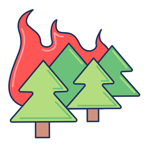 Forest fire Generic color lineal-color icon