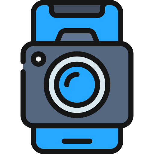cámara del teléfono Generic color lineal-color icono