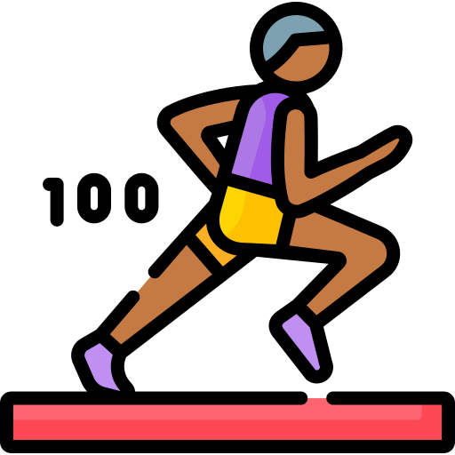100-meter-lauf Special Lineal color icon