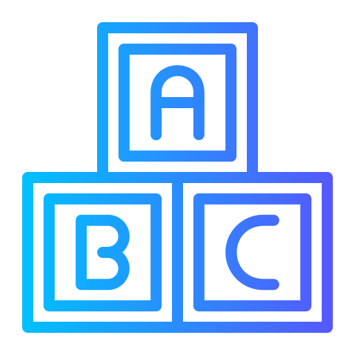 abc-blok Generic gradient outline icoon