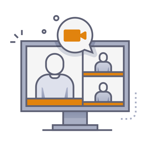 Video conference Generic gradient lineal-color icon