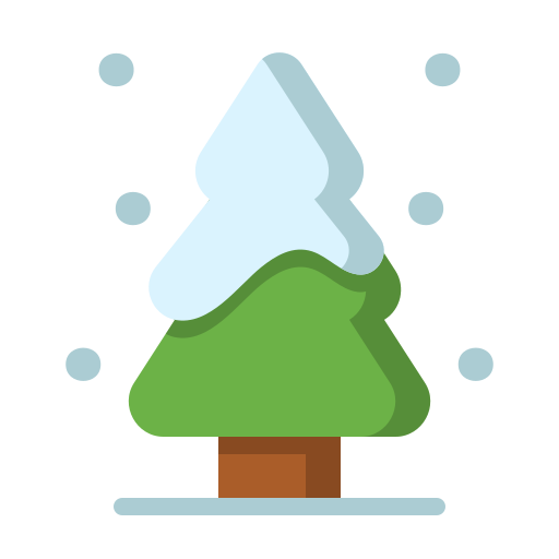 zimowe drzewo Generic color fill ikona