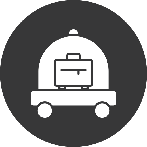 wózek bagażowy Generic black fill ikona