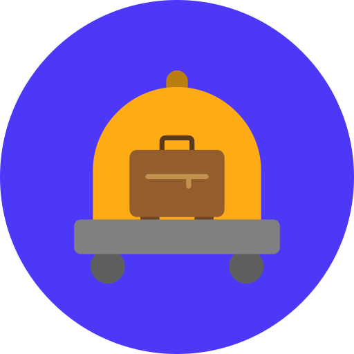 carrello porta valigie Generic color fill icona