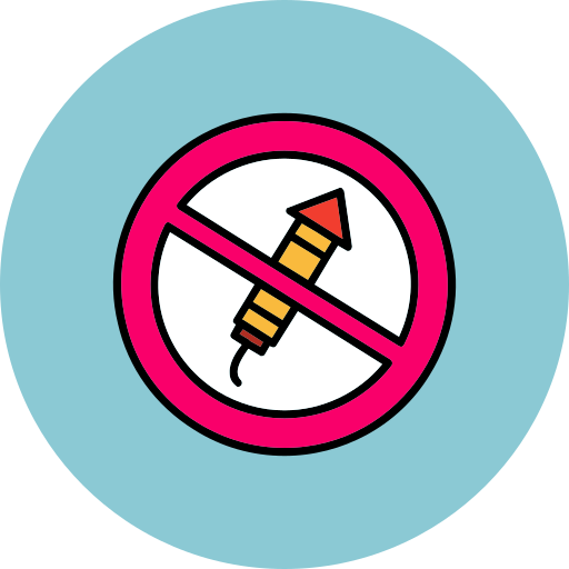 No fireworks Generic color lineal-color icon