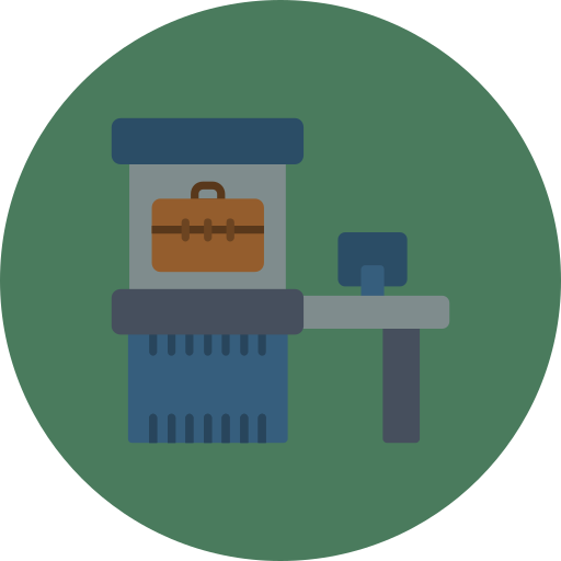 Luggage scanner Generic color fill icon