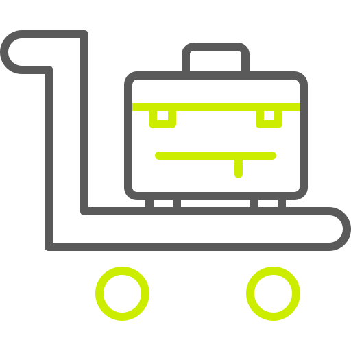 Luggage trolley Generic color outline icon