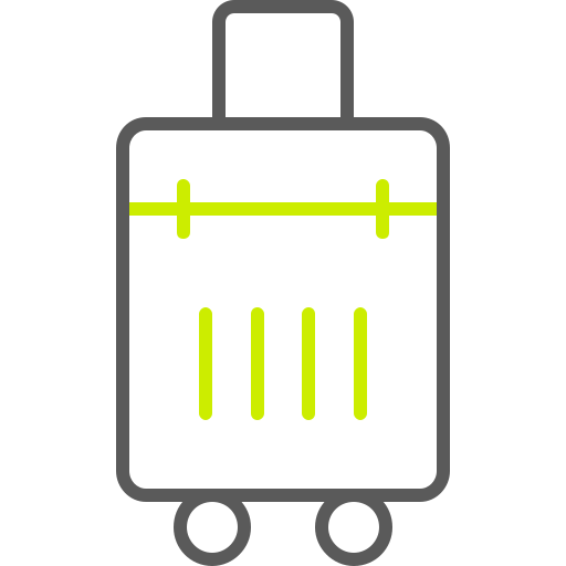 Сумка для багажа Generic color outline иконка