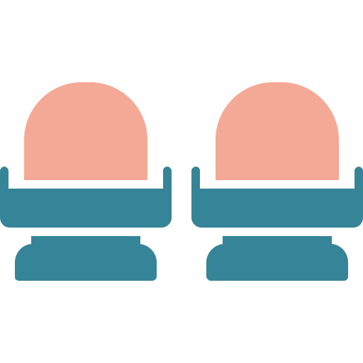 zitplaatsen Generic color fill icoon