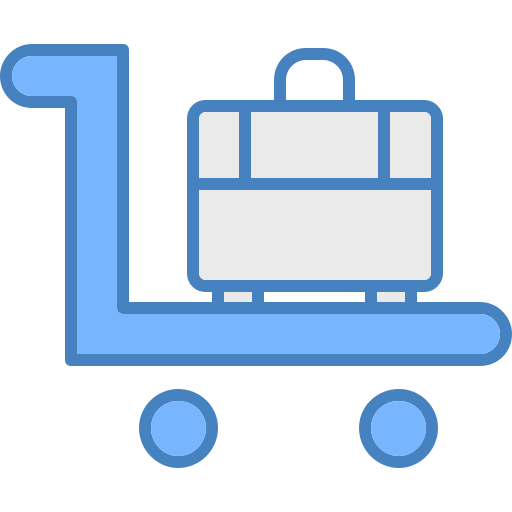 Luggage trolley Generic color lineal-color icon