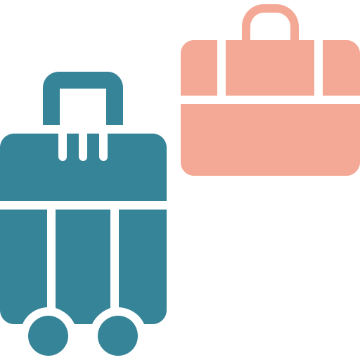 torba na bagaż Generic color fill ikona