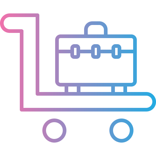 baggage trolley Generic gradient outline icoon