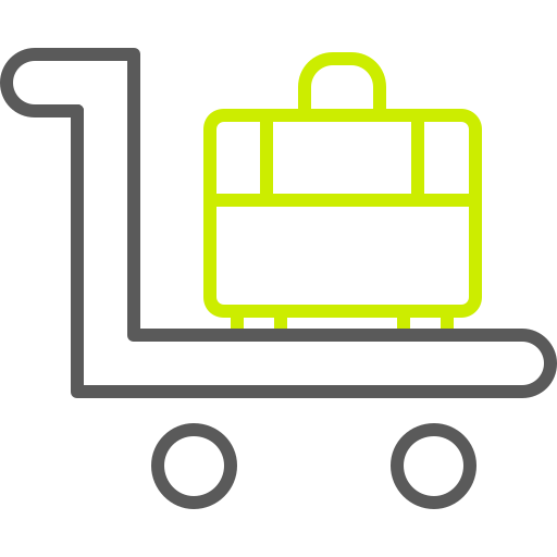 Luggage trolley Generic color outline icon