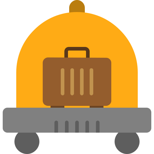 Luggage cart Generic color fill icon