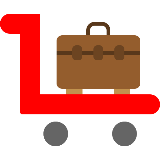 Luggage trolley Generic color fill icon