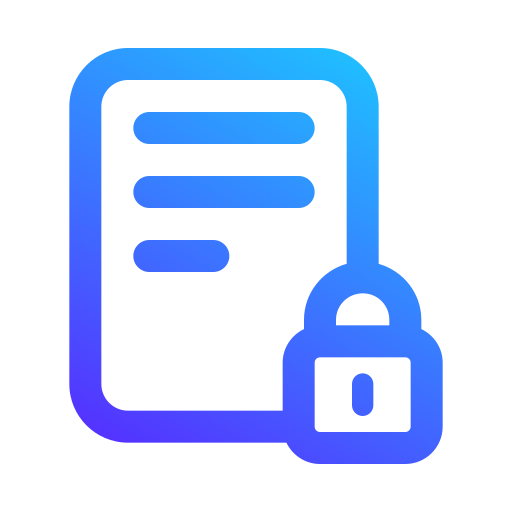 File lock Generic gradient outline icon