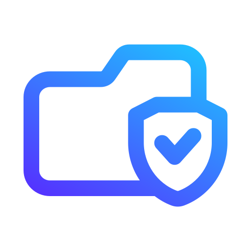 Secure folder Generic gradient outline icon