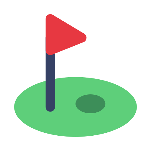 campo de golf Generic color fill icono