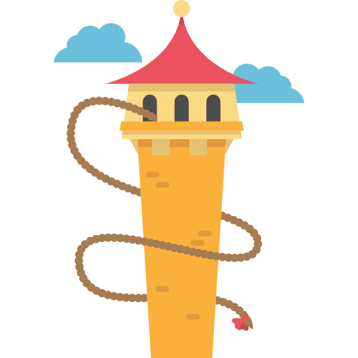 rapunzel-toren Special Flat icoon