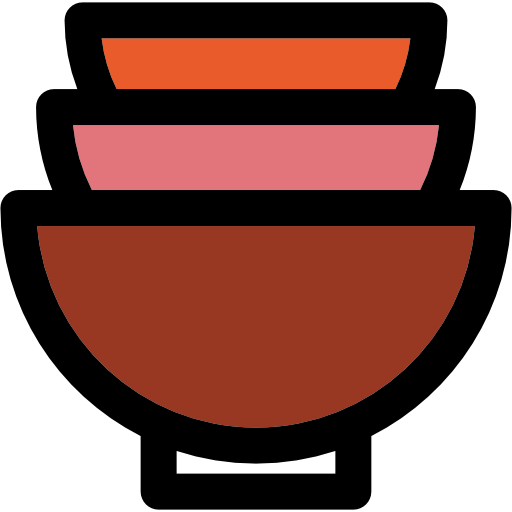 Bowls Curved Lineal color icon