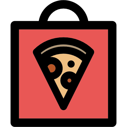 ピザ Curved Lineal color icon