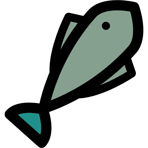 ryba Curved Lineal color ikona