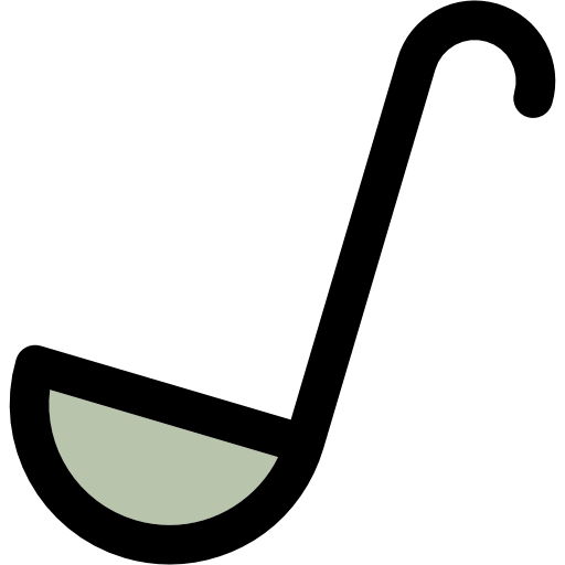 Ladle Curved Lineal color icon