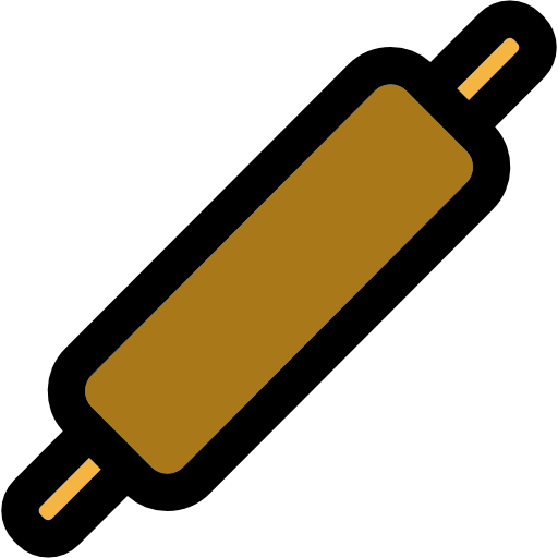 국수 방망이 Curved Lineal color icon
