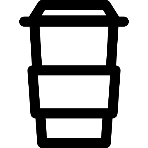 café Curved Lineal Icône