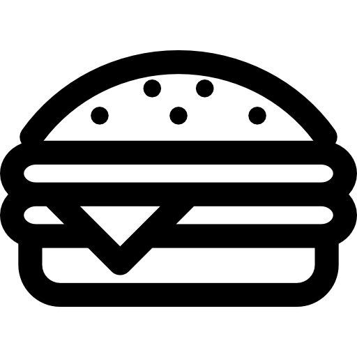 hamburger Curved Lineal Icône