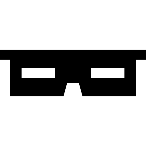 gafas 3d Basic Straight Filled icono