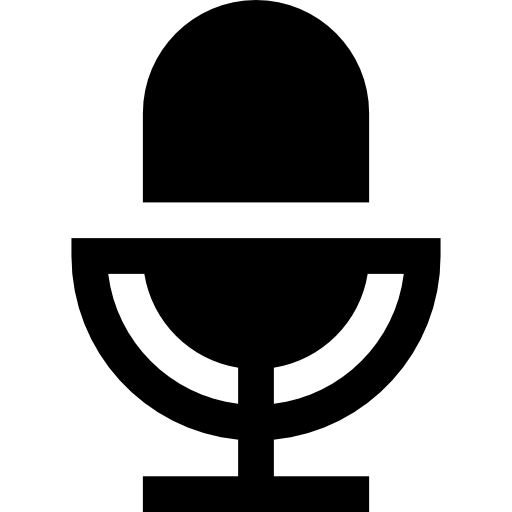mikrofon Basic Straight Filled ikona