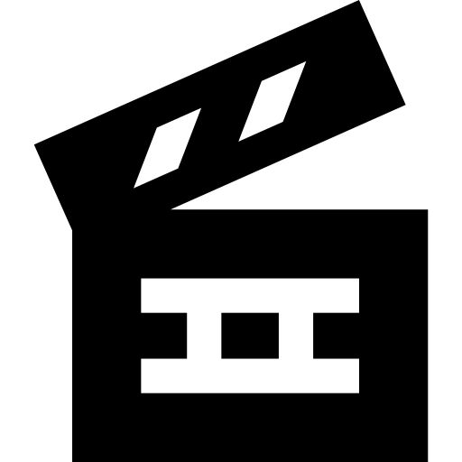 clapperboard Basic Straight Filled icon