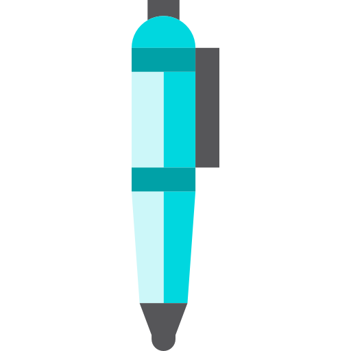 stylo Basic Straight Flat Icône