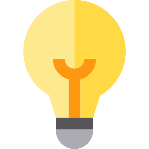 Light bulb Basic Straight Flat icon