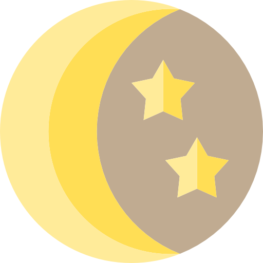 夜 Basic Straight Flat icon